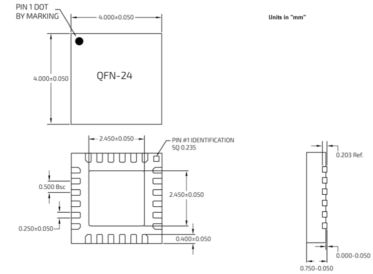 Mechanical Drawing - Guerrilla RF GRF5710 High Linearity Power Amplifier